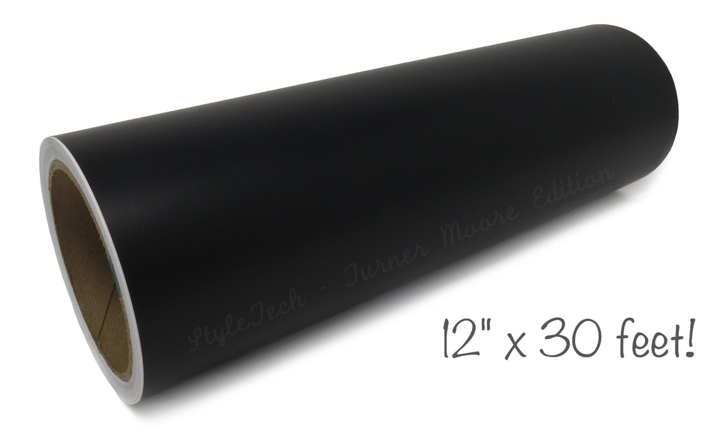 Matte black vinyl adhesive roll - 12" x 30 FT by Turner Moore Vinyl